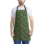 Military Green Camo Flower Pattern Print Apron