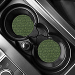 Military Green Camo Flower Pattern Print Car Coasters