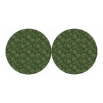 Military Green Camo Flower Pattern Print Car Coasters