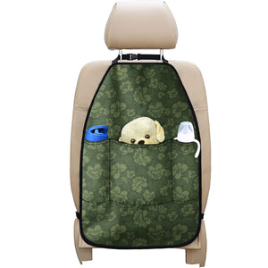 Military Green Camo Flower Pattern Print Car Seat Organizers