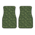 Military Green Camo Flower Pattern Print Front Car Floor Mats