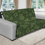 Military Green Camo Flower Pattern Print Futon Protector