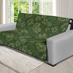 Military Green Camo Flower Pattern Print Futon Protector