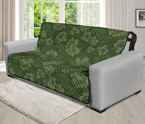 Military Green Camo Flower Pattern Print Futon Protector