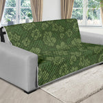 Military Green Camo Flower Pattern Print Futon Protector