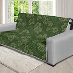 Military Green Camo Flower Pattern Print Futon Protector