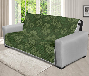 Military Green Camo Flower Pattern Print Futon Protector