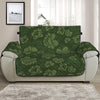 Military Green Camo Flower Pattern Print Half Sofa Protector