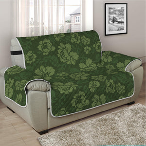 Military Green Camo Flower Pattern Print Half Sofa Protector