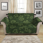 Military Green Camo Flower Pattern Print Loveseat Protector