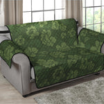 Military Green Camo Flower Pattern Print Loveseat Protector