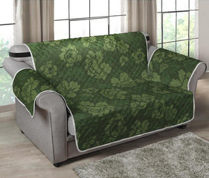 Military Green Camo Flower Pattern Print Loveseat Protector