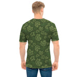 Military Green Camo Flower Pattern Print Men's T-Shirt