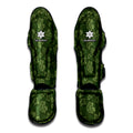 Military Green Camo Flower Pattern Print Muay Thai Shin Guards