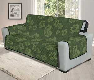 Military Green Camo Flower Pattern Print Oversized Sofa Protector