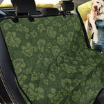 Military Green Camo Flower Pattern Print Pet Car Back Seat Cover