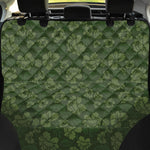 Military Green Camo Flower Pattern Print Pet Car Back Seat Cover