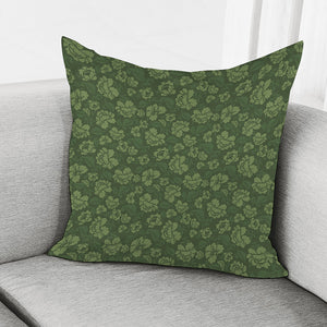 Military Green Camo Flower Pattern Print Pillow Cover