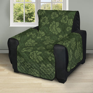 Military Green Camo Flower Pattern Print Recliner Protector