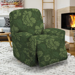 Military Green Camo Flower Pattern Print Recliner Slipcover