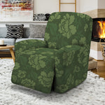 Military Green Camo Flower Pattern Print Recliner Slipcover