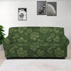 Military Green Camo Flower Pattern Print Sofa Cover