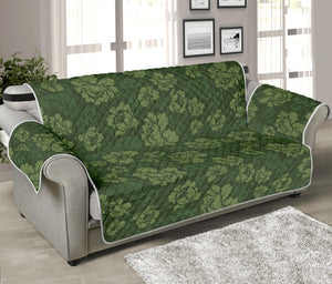 Military Green Camo Flower Pattern Print Sofa Protector