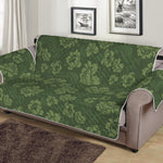 Military Green Camo Flower Pattern Print Sofa Protector