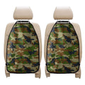 Military Green Camouflage Print Car Seat Organizers
