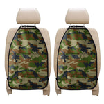 Military Green Camouflage Print Car Seat Organizers