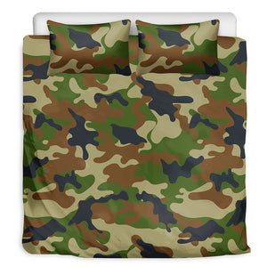 Military Green Camouflage Print Duvet Cover Bedding Set