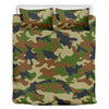 Military Green Camouflage Print Duvet Cover Bedding Set