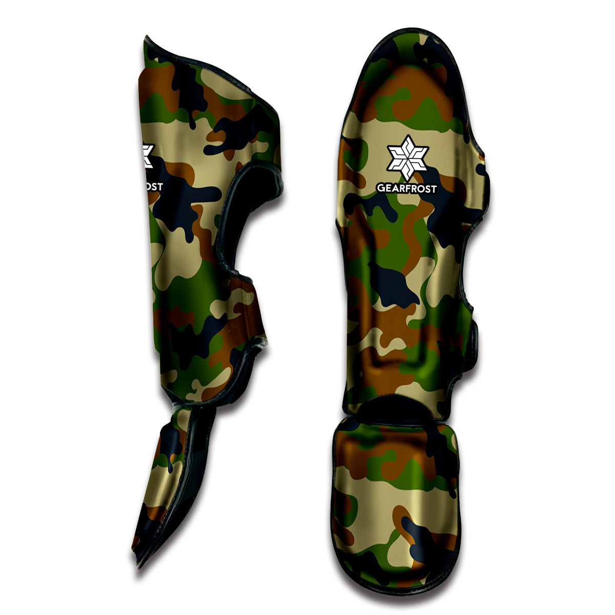 Military Green Camouflage Print Muay Thai Shin Guard