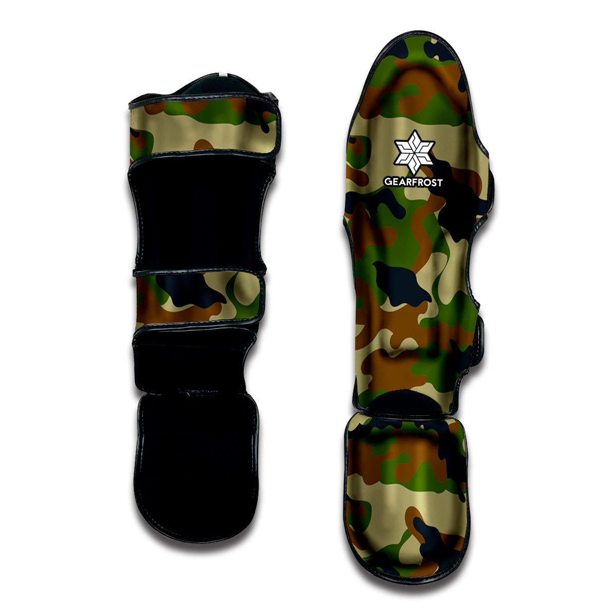 Military Green Camouflage Print Muay Thai Shin Guard