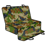 Military Green Camouflage Print Pet Car Back Seat Cover