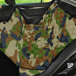 Military Green Camouflage Print Pet Car Back Seat Cover