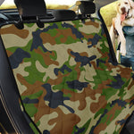 Military Green Camouflage Print Pet Car Back Seat Cover