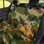 Military Green Camouflage Print Pet Car Back Seat Cover