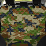 Military Green Camouflage Print Pet Car Back Seat Cover
