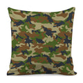 Military Green Camouflage Print Pillow Cover
