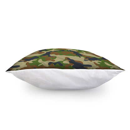 Military Green Camouflage Print Pillow Cover