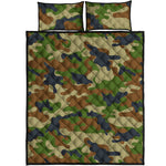 Military Green Camouflage Print Quilt Bed Set