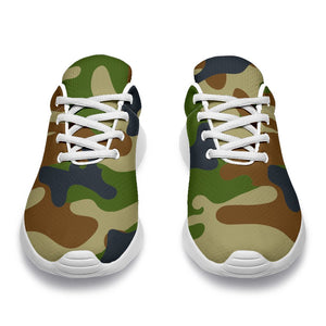 Military Green Camouflage Print Sport Shoes GearFrost