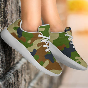 Military Green Camouflage Print Sport Shoes GearFrost