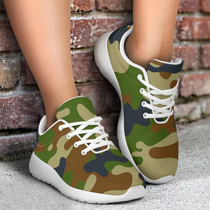 Military Green Camouflage Print Sport Shoes GearFrost