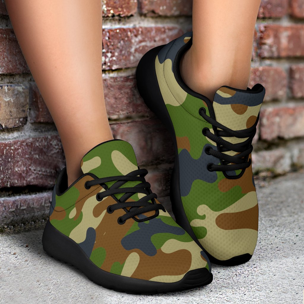 Military Green Camouflage Print Sport Shoes GearFrost