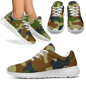 Military Green Camouflage Print Sport Shoes GearFrost