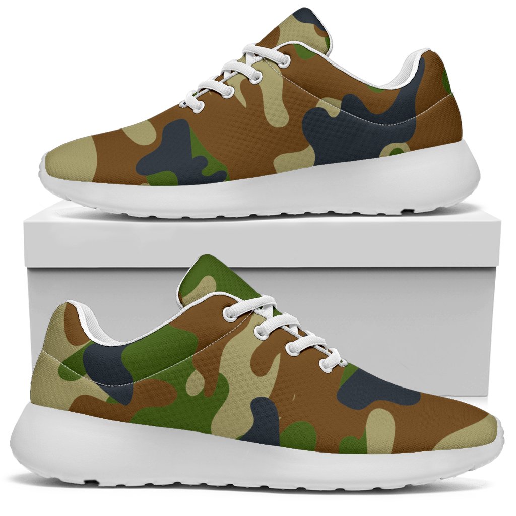 Military Green Camouflage Print Sport Shoes GearFrost