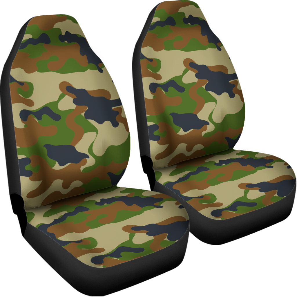Military Green Camouflage Print Universal Fit Car Seat Covers