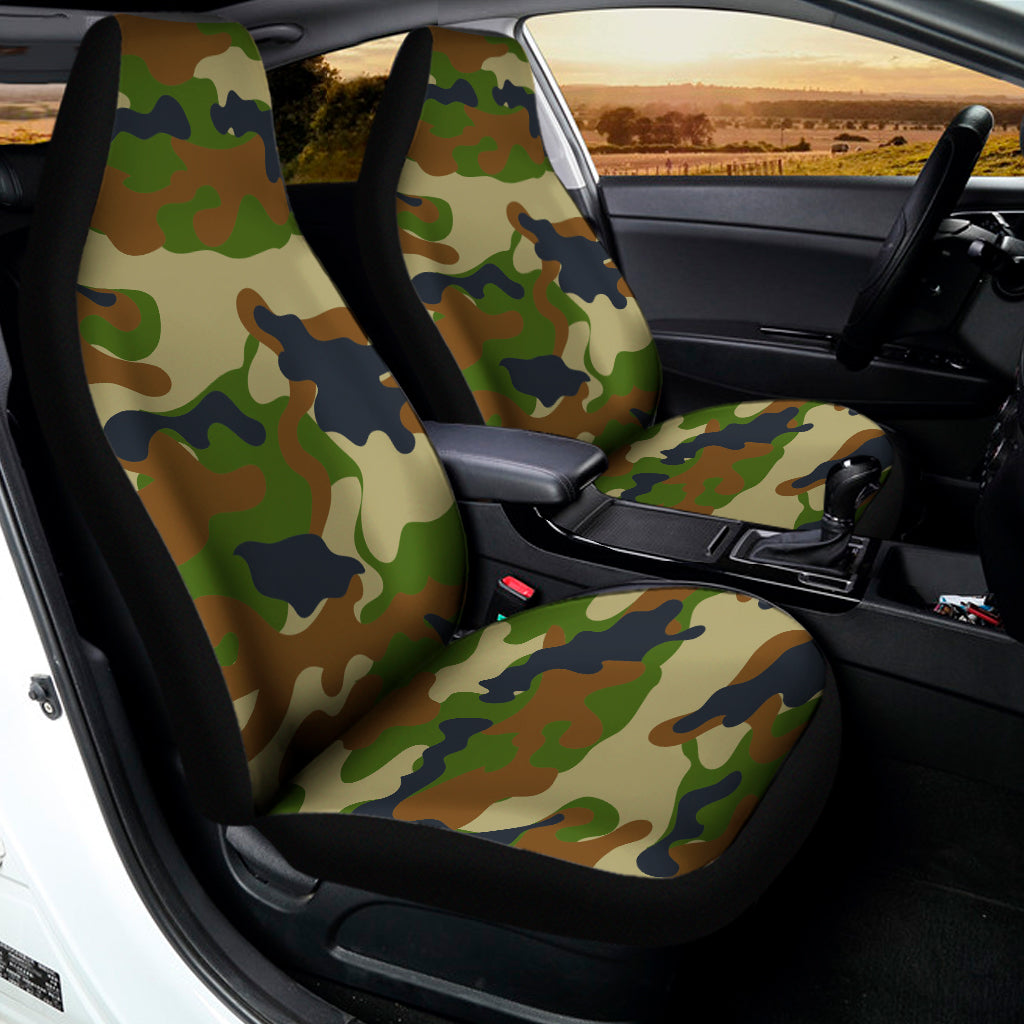 Military Green Camouflage Print Universal Fit Car Seat Covers